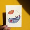 golven-zon-illustratie-postkaart