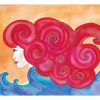 vrouw-rood-haar-golven